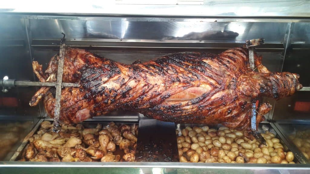 succulent lamb on the spit